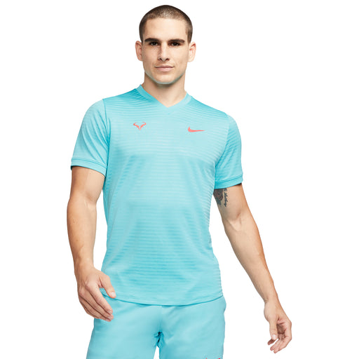 Nike Rafa Challenger Mens Short Sleeve Shirt - 445 POLAR BLUE/XXL