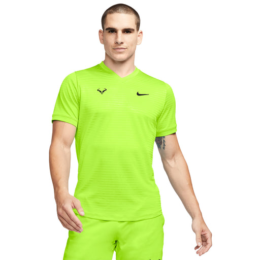 Nike Rafa Challenger Mens Short Sleeve Shirt - 702 VOLT/BLACK/XXL