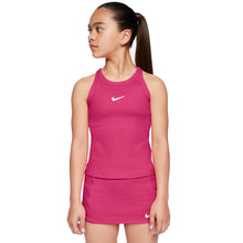 Load image into Gallery viewer, Nike Court Dry Girls Tennis Tank Top - VIVID PINK 616/L
 - 3
