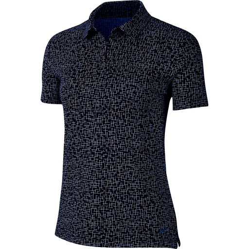 Nike Fairway UV Dri Fit Print Womens Golf Polo - 492 BLUE VOID/XL