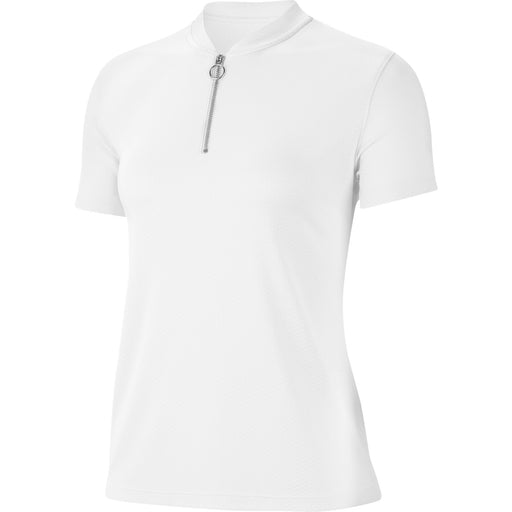 Nike Dri Fit Womens Short Sleeve Golf Polo - 100 WHITE/XL