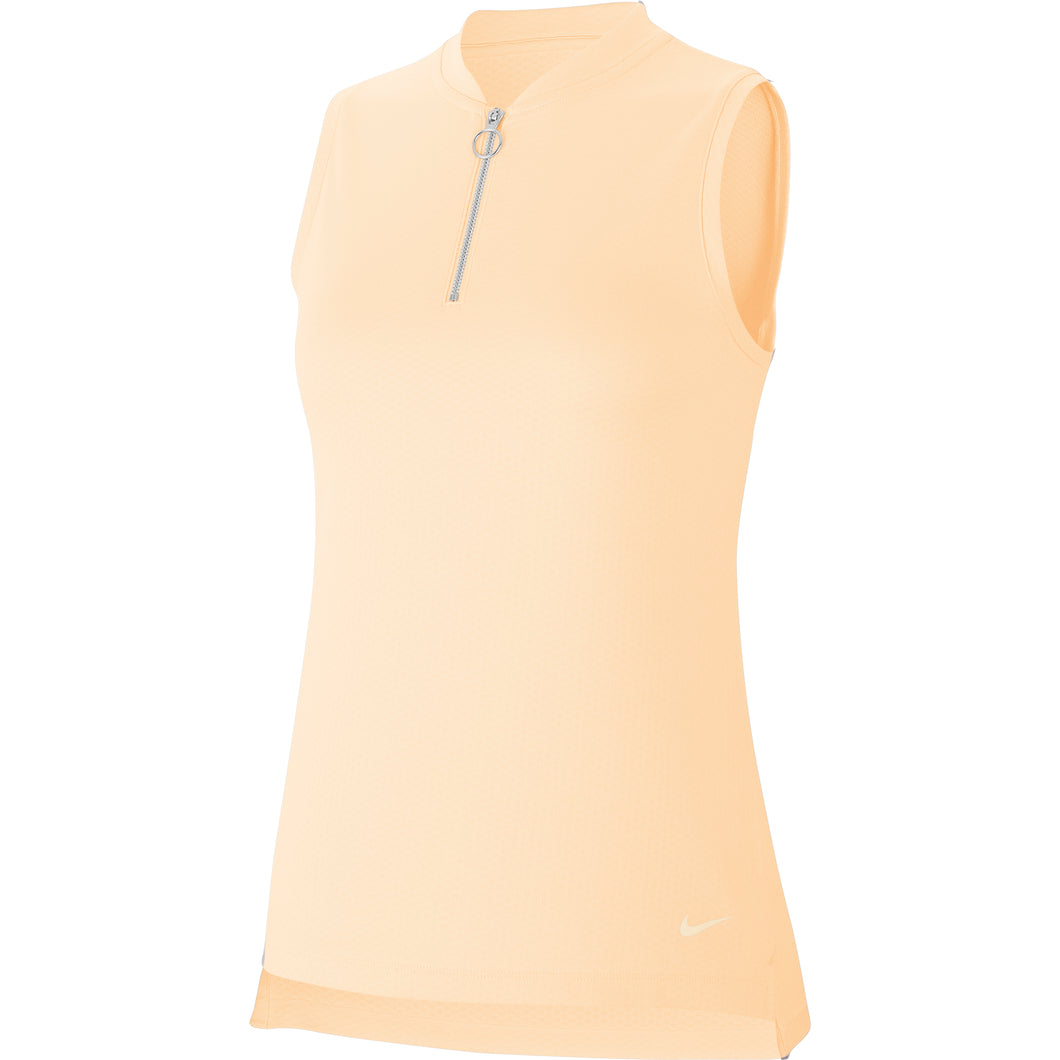 Nike Dri-FIT Zip Womens Sleeveless Golf Polo - GUAVA ICE 838/L