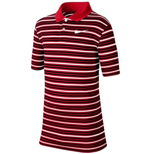 Nike Victory Stripe Boys Golf Polo - 657 UNIV RED/XL