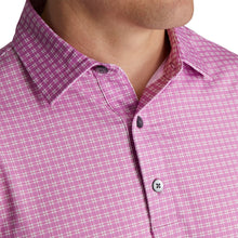 Load image into Gallery viewer, FJ Lisle Plaid Print Self Collar Pink M Golf Polo
 - 3