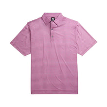 Load image into Gallery viewer, FJ Lisle Plaid Print Self Collar Pink M Golf Polo
 - 4