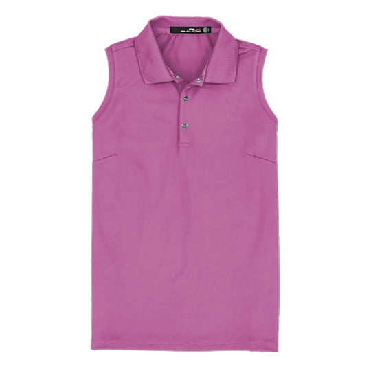 RLX Sleeveless Tournament Resort Rose Womens Golf Polo