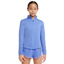 Load image into Gallery viewer, Nike Run Girls Long Sleeve 1/2 Zip - ROYAL PULSE 478/L
 - 1