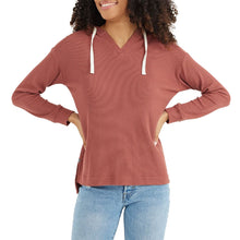 Load image into Gallery viewer, Free Fly Bamboo Waffle Womens Hoodie - ROSEWOOD 104/L
 - 3