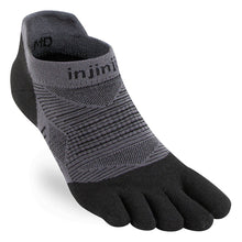 Load image into Gallery viewer, Injinji Run Lightweight NS Unisex Running Socks - Grey/Black/XL
 - 1