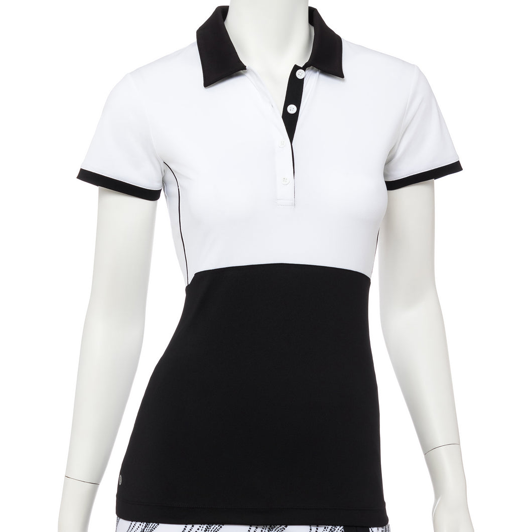 EP NY Work It Dash Dot Print Womens Golf Polo