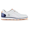 FootJoy Pro Spikeless White-Navy-Orange Mens Golf Shoes - Cosmetic Blem