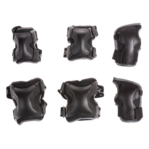 Rollerblade X-Gear Unisex Protective Gear - 3 Pack - Black/XL
