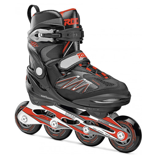 Roces Moody 5.0 Adjustable Boys Inline Skates - Blk/Sport Red/4-7