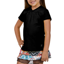 Load image into Gallery viewer, Sofibella UV Colors Girls SS Tennis Shirt - Black/L
 - 3