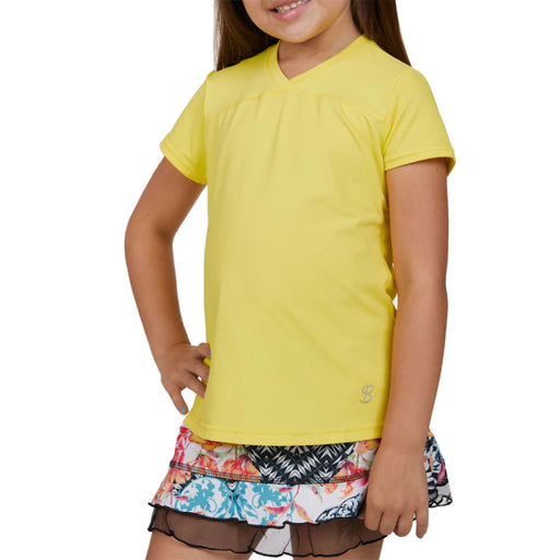 Sofibella UV Colors Girls SS Tennis Shirt - Sunshine/L