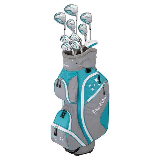 Tour Edge Lady Edge Womens LH Complete Golf Set - Grey/Turquise/Left Hand Reg