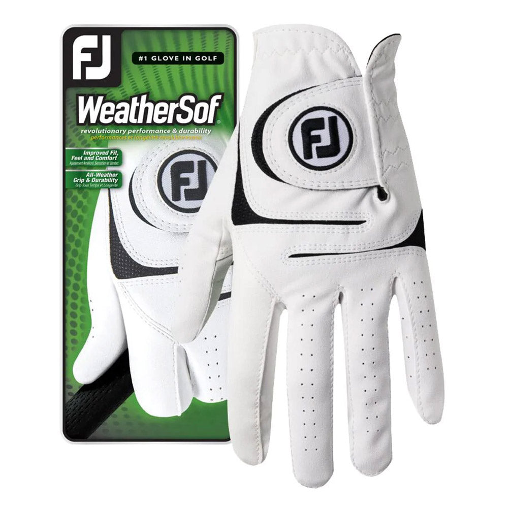 FootJoy WeatherSof White Mens Golf Glove - Left/XXL