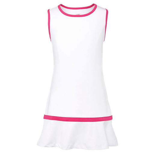Fila Core Girls Tennis Dress - WHT/BRT PNK 108/L