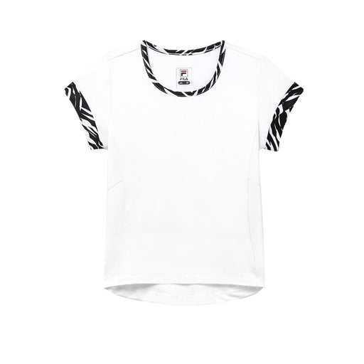 Fila Core Girls Short Sleeve Tennis Shirt - WHITE 109/M