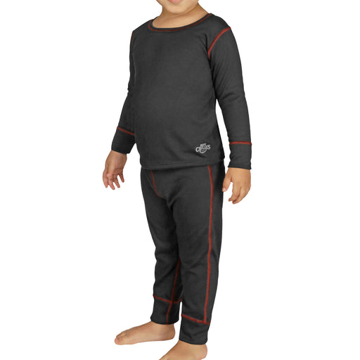 Hot Chillys Midweight Toddler Boys Set - Black/4T