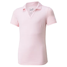 Load image into Gallery viewer, Puma CLOUDSPUN Free Girls Golf Polo - Cloud Pink Hthr/XL
 - 1