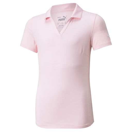 Puma CLOUDSPUN Free Girls Golf Polo - Cloud Pink Hthr/XL