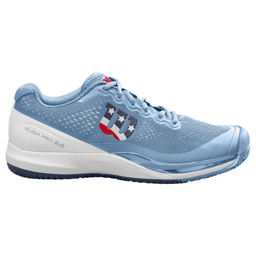 Wilson Rush Pro 3.0 Womens Indoor Court Shoes - Cham Blue/Wht/O/11.0