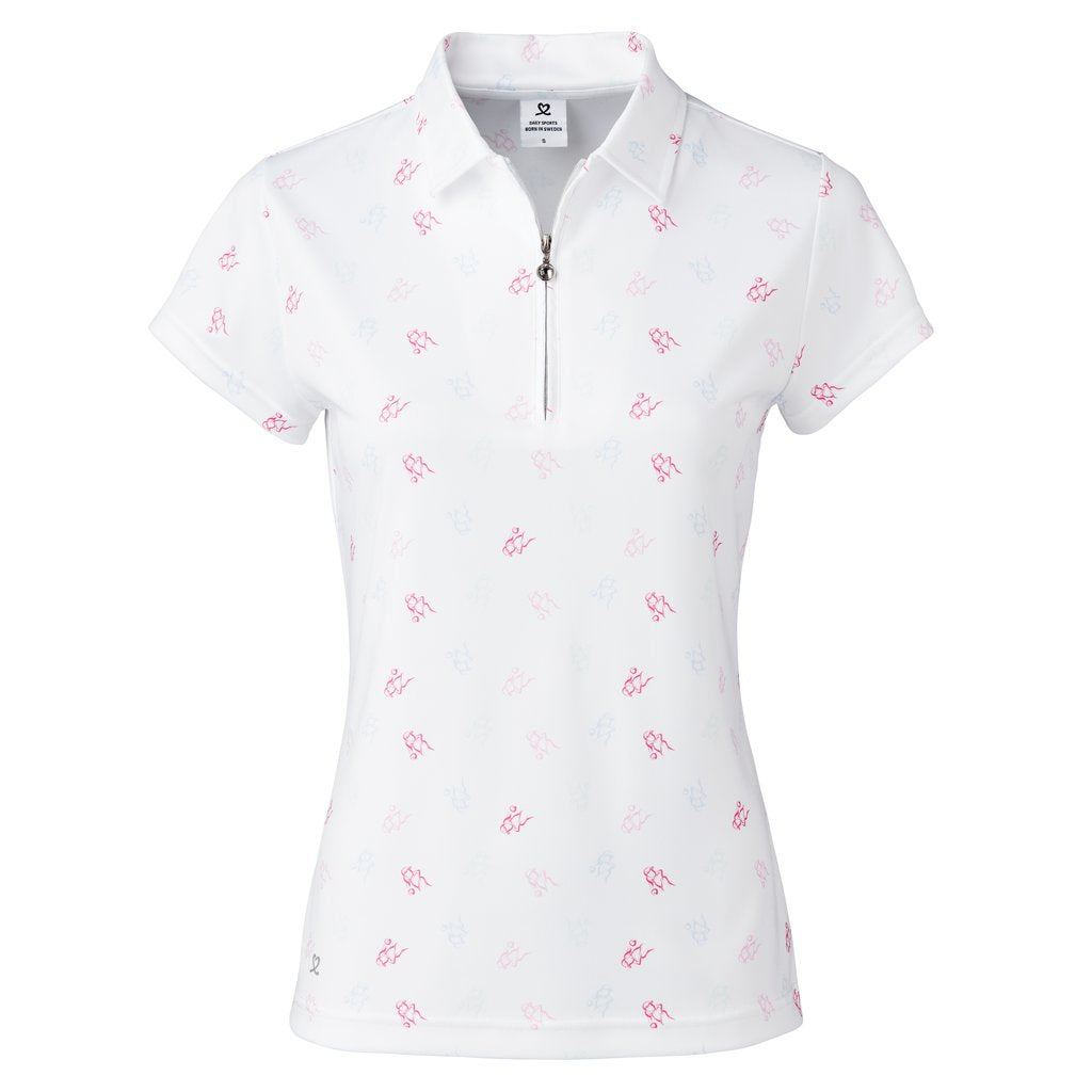 Daily Sports Veronica White Womens Golf Polo - WHITE 100/XXL