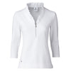 Daily Sports Patrice 3/4 Sleeve White Womens Golf Polo
