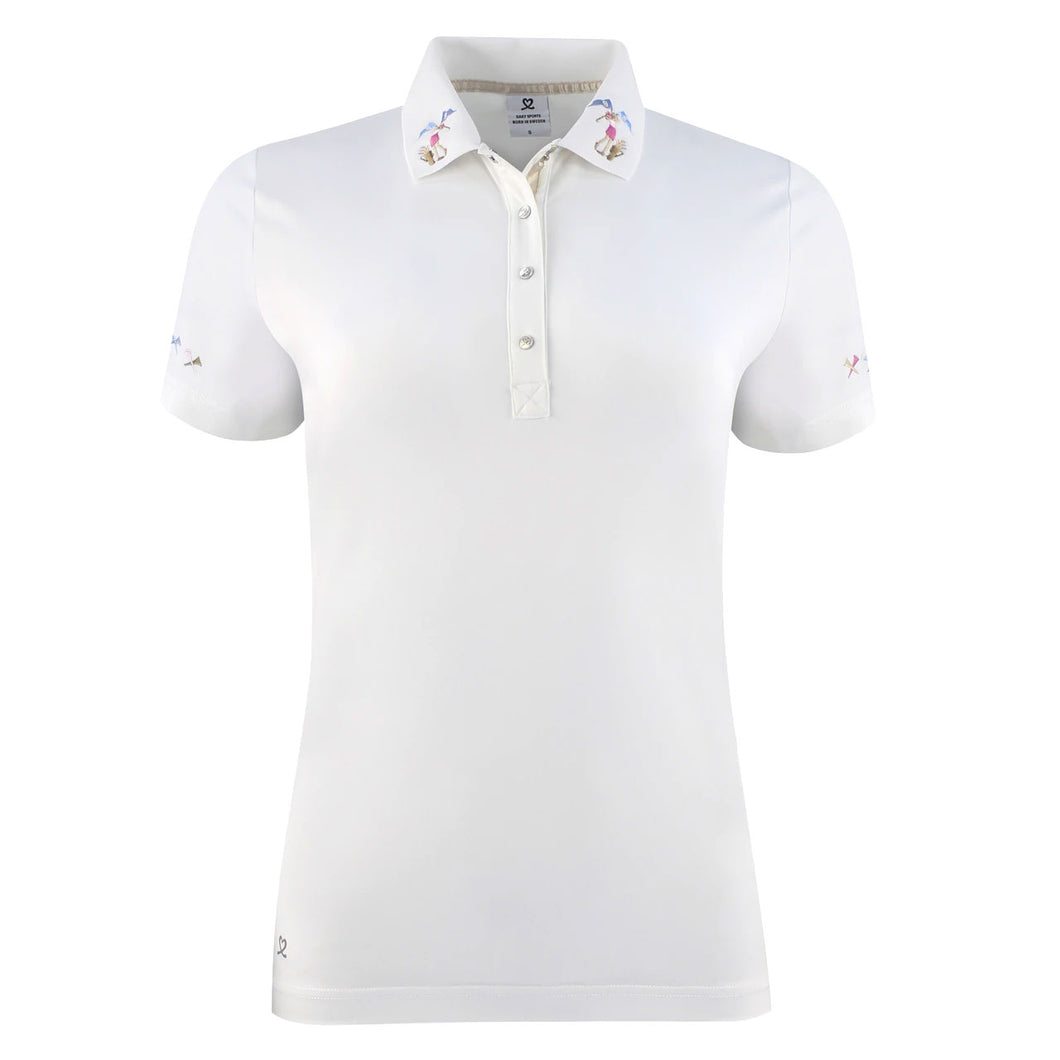 Daily Sports Selma White Womens Golf Polo - WHITE 100/XXL