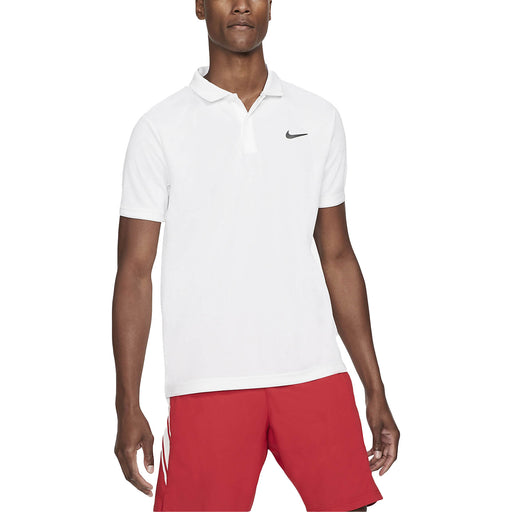 NikeCourt Dri-FIT Victory Solid Mens Tennis Polo - WHITE/BLACK 100/XXL