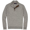 Polo Golf Ralph Lauren Merino Wool Button Mockneck Gray Mens Golf Sweater