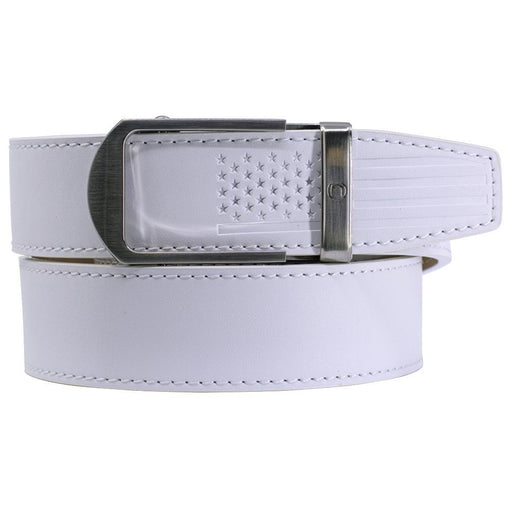 Nexbelt Smooth WH USA Flag Tip Debossed Mens Belt