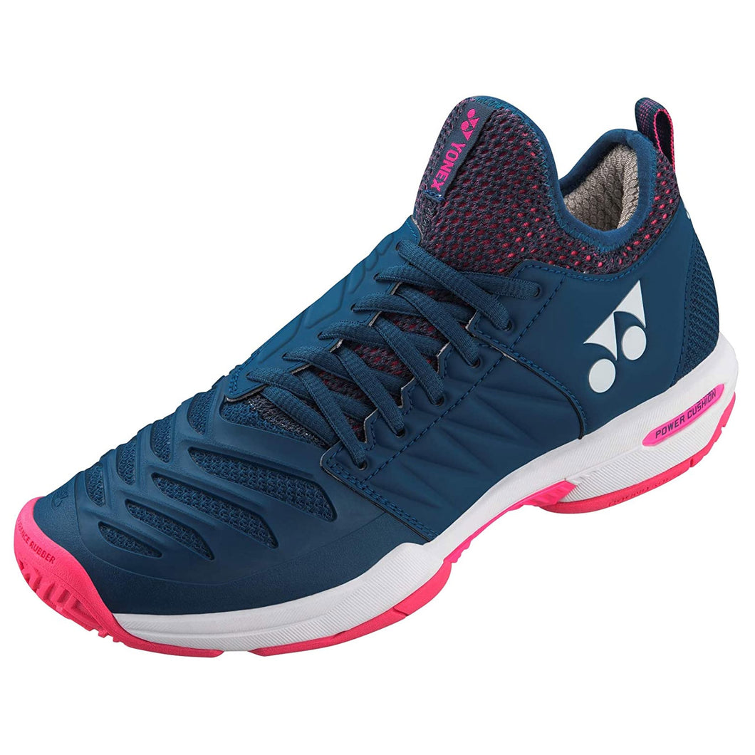 Yonex Fusion Rev 3 Navy-Pink Womens Tennis Shoes - 10.5/Navy/Pink/B Medium