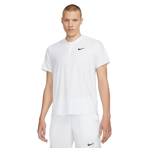 NikeCout Dri-FIT Advantage Mens Tennis Polo - WHITE 100/XXL