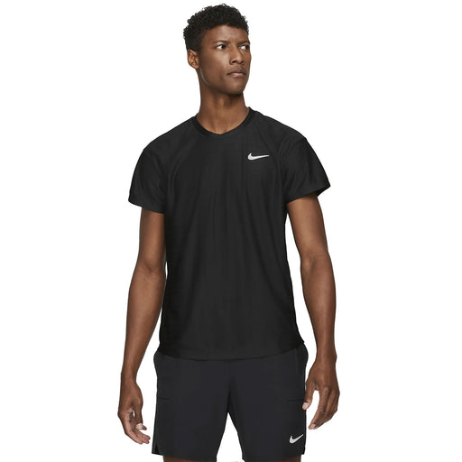 NikeCourt Dri-FIT Advantage Mens Tennis Shirt - BLACK 010/XXL