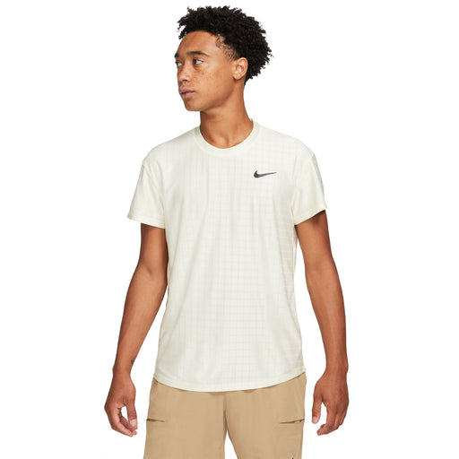 NikeCourt Dri-FIT Advantage Mens Tennis Shirt - COCONUT 113/XL