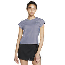 Load image into Gallery viewer, NikeCourt Dri-FIT Victory Womens Tennis Shirt - INDIGO HAZE 519/XL
 - 4