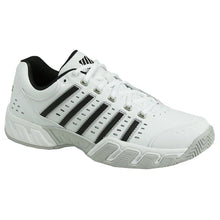 Load image into Gallery viewer, K-Swiss Bigshot Light Leather Mens Tennis Shoes - 14.0/WHT/BLK/SLV 129/D Medium
 - 1