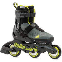 Load image into Gallery viewer, Rollerblade Microblade 3WD Boys Adj Inline Skates - Anthracite/Lime/5-8
 - 1