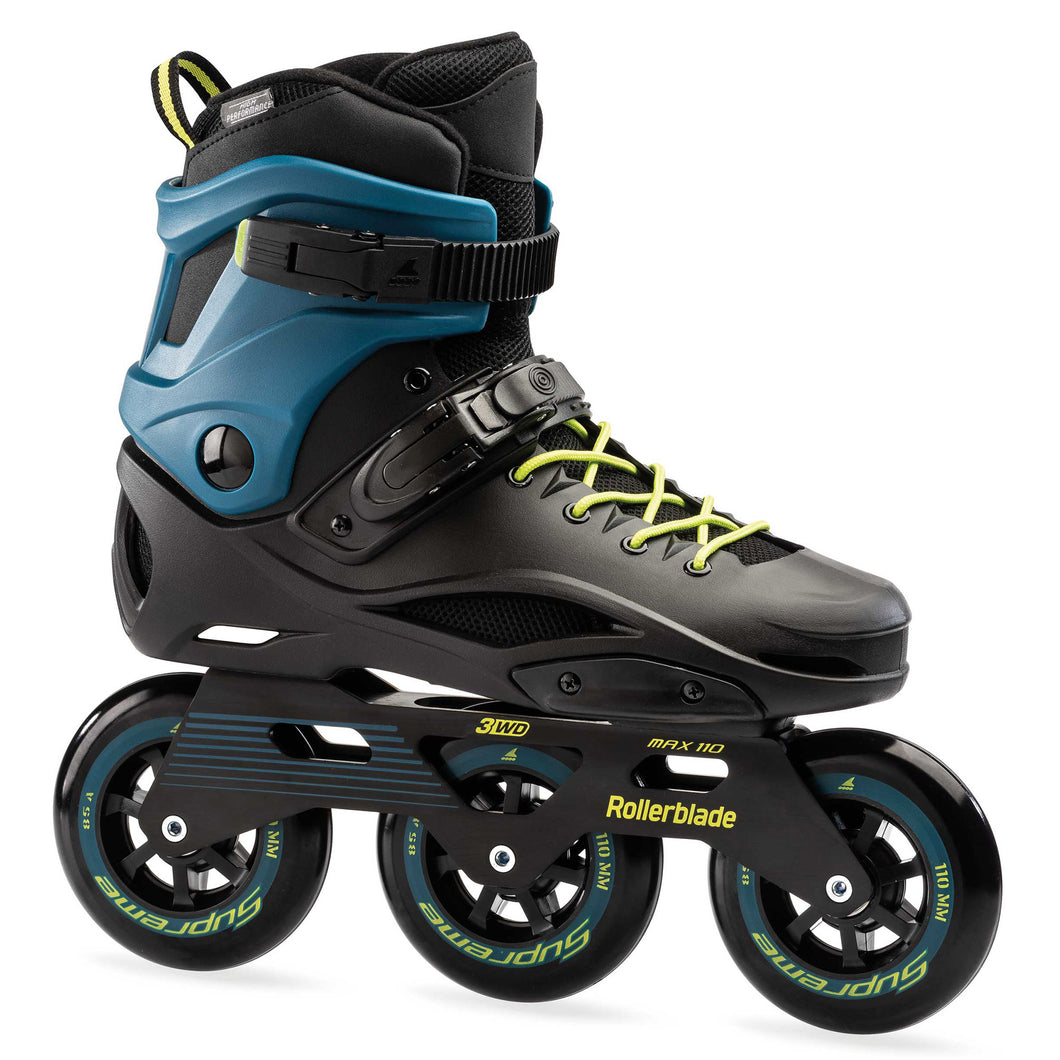 Rollerblade RB 110 3WD Mens Urban Inline Skates - Black/Blue/14.0