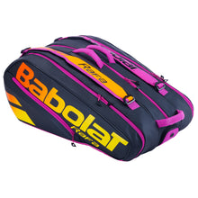 Load image into Gallery viewer, Babolot Pure Aero Rafa RH X12 Tennis Bag - Blk/Yel/Pink
 - 1