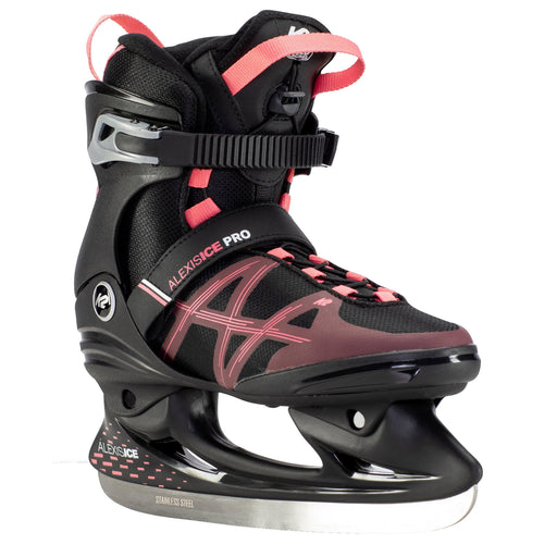 K2 Alexis Ice Pro Black-Rose Womens Ice Skates - Black/Rose/10.0