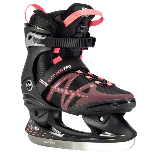 K2 Alexis Ice Pro Black-Rose Womens Ice Skates