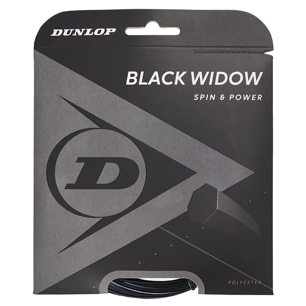 Dunlop Black Widow 16g Black Tennis String - Default Title