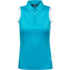 J. Lindeberg Lucie Beach Blue Womens Sleeveless Golf Polo