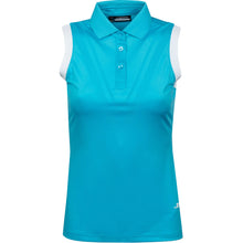 Load image into Gallery viewer, J. Lindeberg Lucie Beach Blue Womens SL Golf Polo - Beach Blue/XL
 - 1