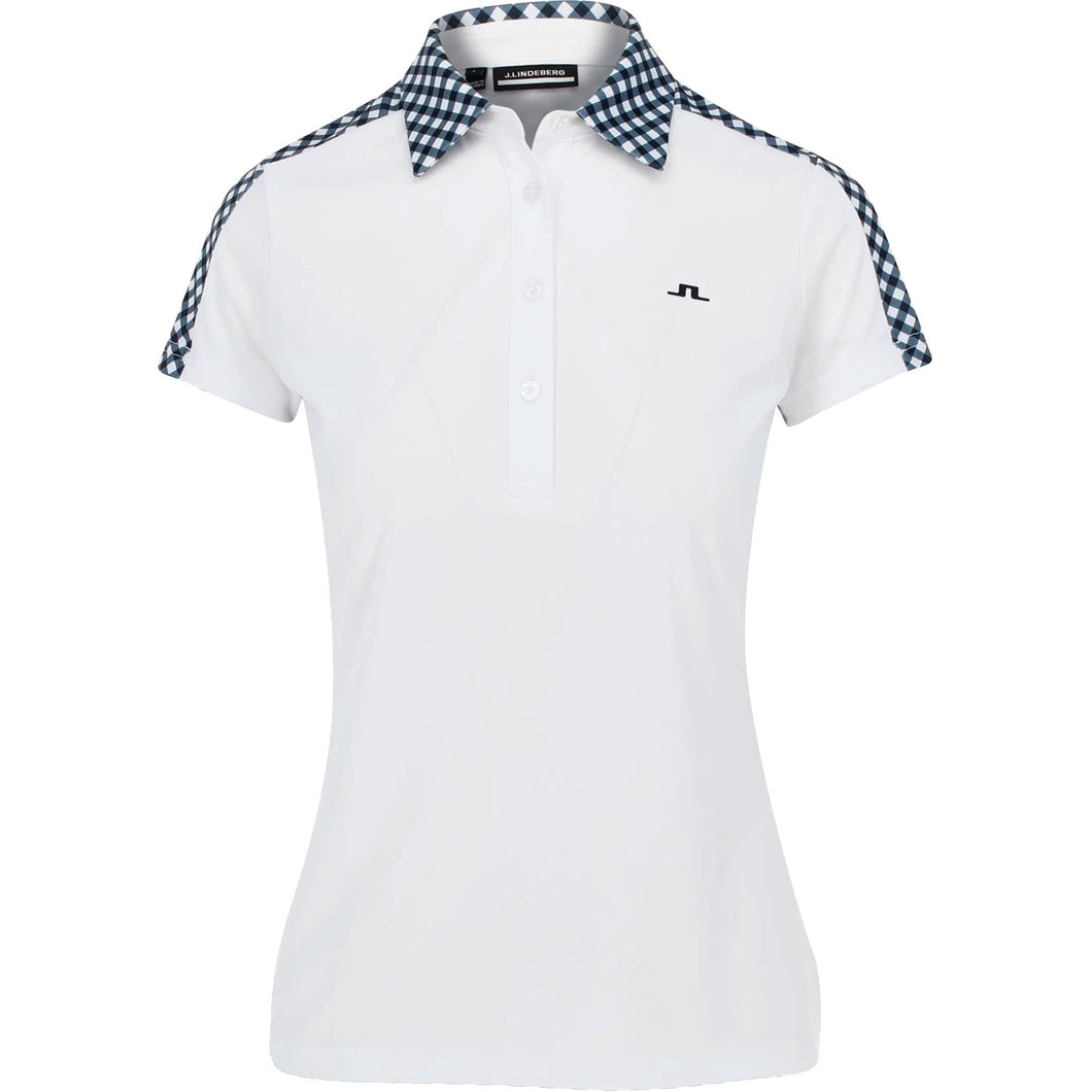 J. Lindeberg Cara Gingham Womens Golf Polo