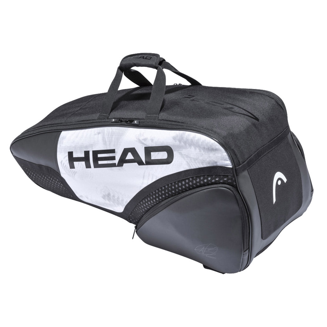 Head Djokovic 6R Combi Tennis Bag 2021 - Black/White