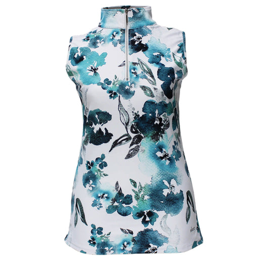 Skea Celestial Womens Sleeveless Golf Shirt - Turquois Floral/L